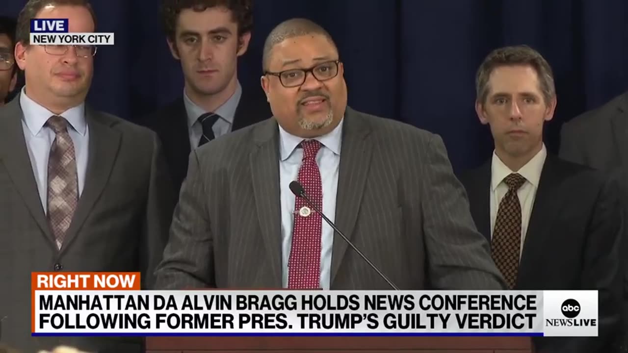 Manhattan DA Alvin Bragg speaks after Trump found guilty in historic criminal hush money trial ABC