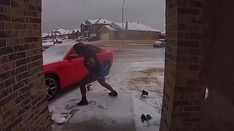 Texas Weather Causes Slippery Walkways