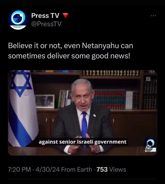 Believe it or not, Even Netanyahu can sometimes deliver some good news