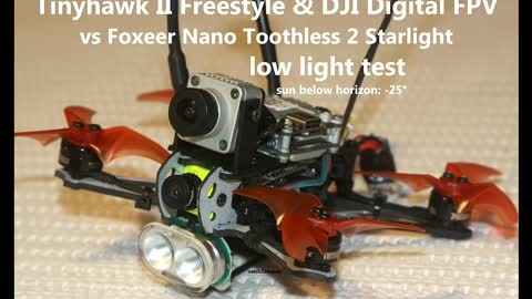 EMAX Tinyhawk II Freestyle - DJI Digital FPV low light test vs Foxeer Nano Toothless 2 - Caddx Vista