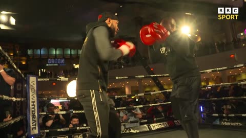 THEY ARE FAME HUNGRY. Eubank jr and smith take swipes before the fight.