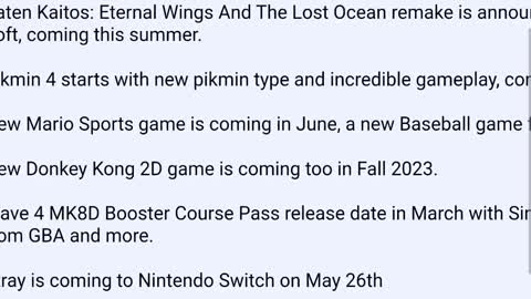 Nintendo direct leak Feb 15th