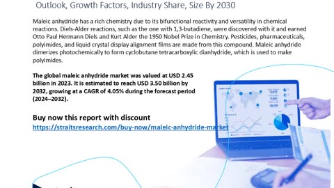 Maleic Anhydride Market Industry Outlook: Forecasting Market Trends and Growth for the Coming Years