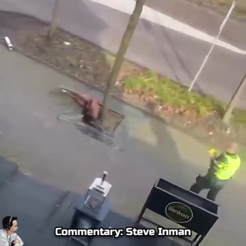 Holland: A naked migrant running through the streets ends up getting his egg roll tased.