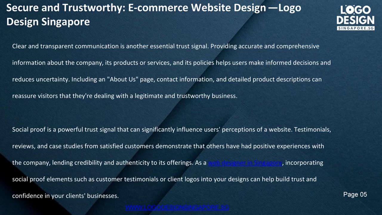 Secure and Trustworthy: E-commerce Website Design — Logo Design Singapore