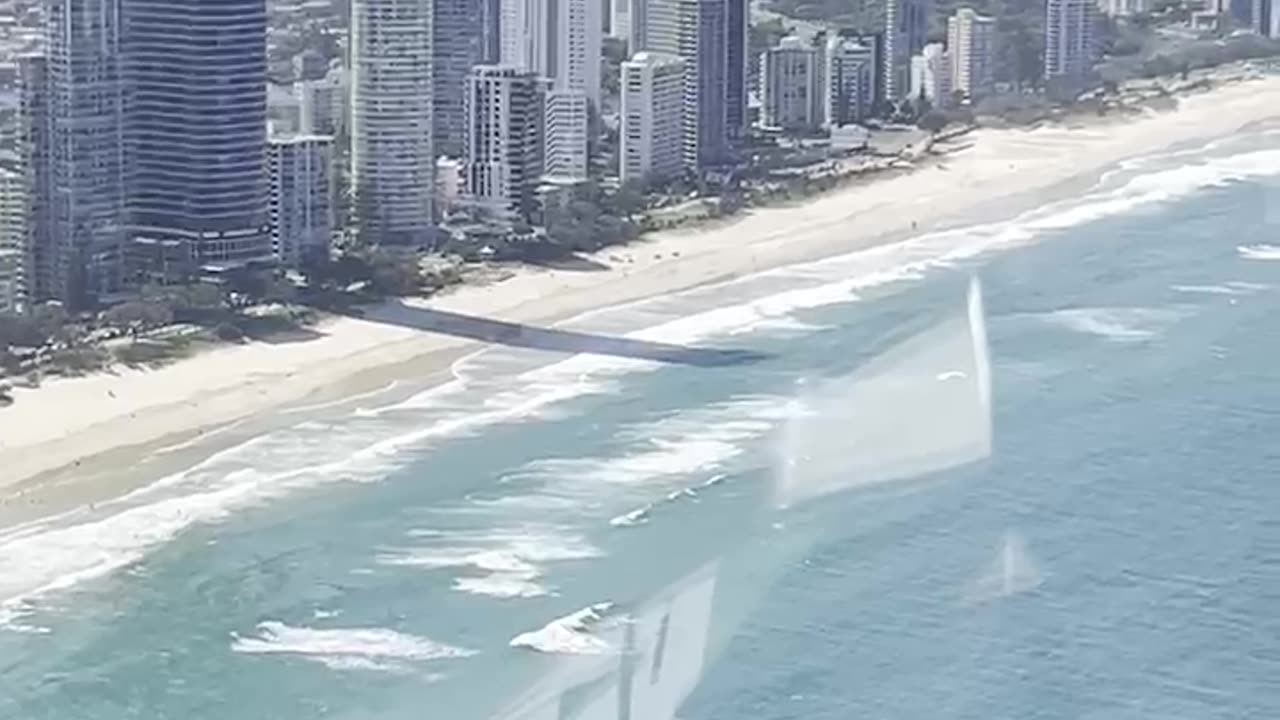 Gold Coast city seen from helicopter