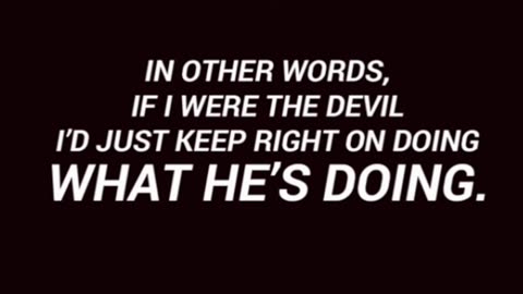 If I were the Devil
