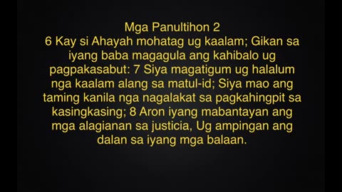 Awit sa Kasulatan Mga Panultihon 2 1-5 "Thunder Harp Throb Mix" #Cebuano #Ahayah #visayas