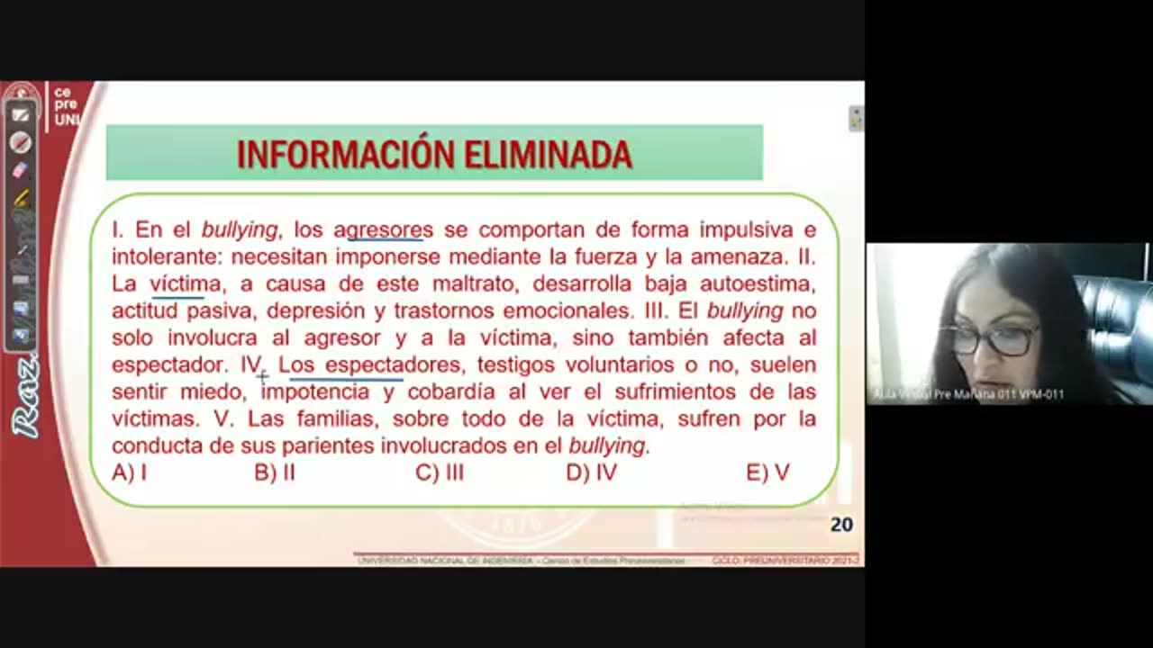 CEPRE UNI 2021 - 2 | SEMANA 09 | HAB. VERBAL