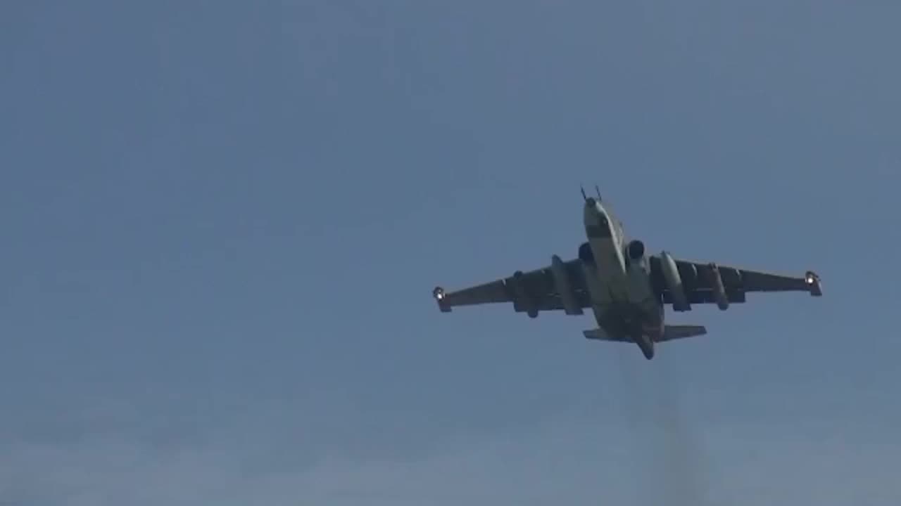 Russian Aerospace Forces' Su-25 ground-attack fighter crews continue launching air strikes