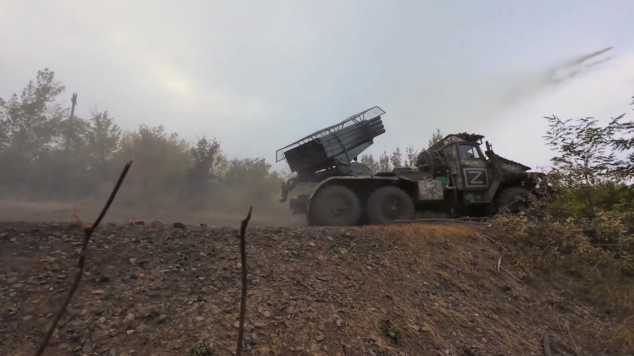 The combat work of Russian MLRS Grad crews in the strongest point of the Armed Forces of Ukraine