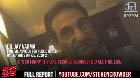 CAUGHT On CAMERA ~Dr.Jay Varma Sr Advisor For Public Health NYC Mayor’s Office 2020-21