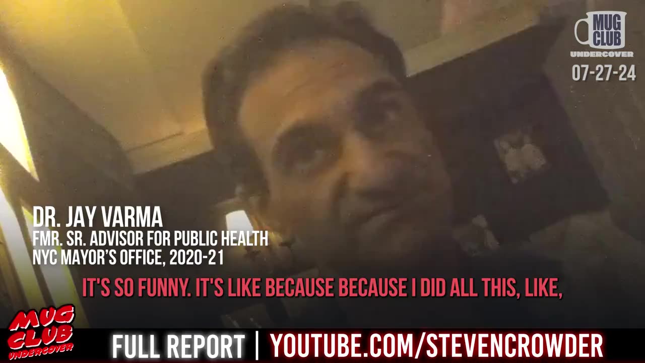 CAUGHT On CAMERA ~Dr.Jay Varma Sr Advisor For Public Health NYC Mayor’s Office 2020-21