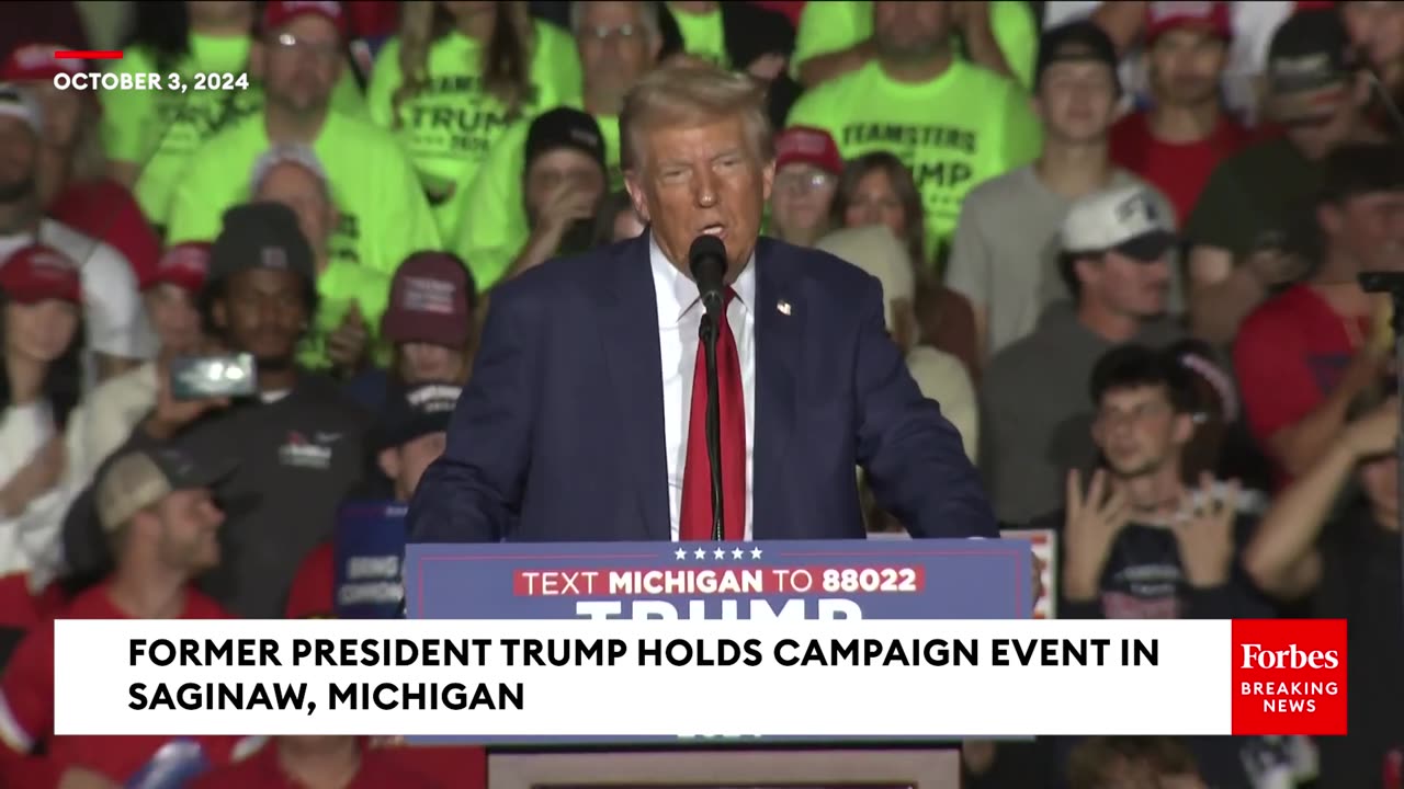 FULL RALLY- Trump Lambasts Kamala Harris's Economic Record At Campaign Event In Saginaw, Michigan