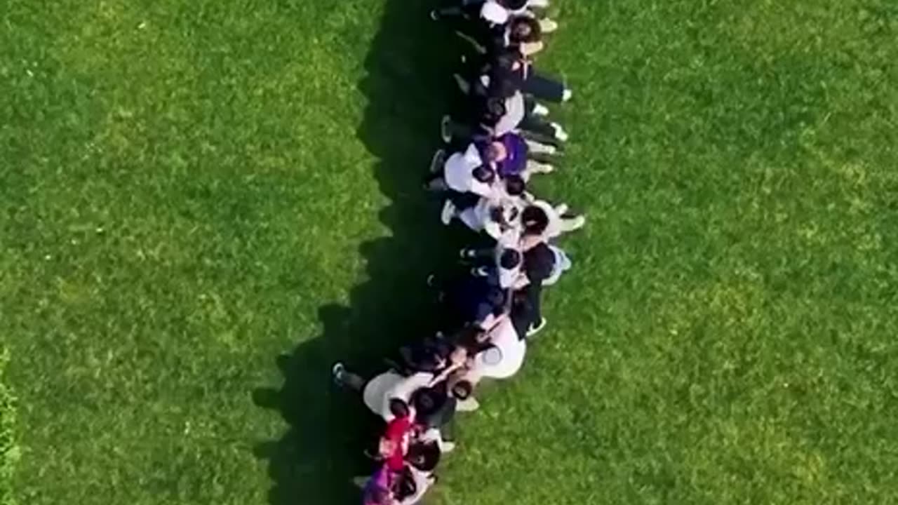 Drone Footage of Emery University Students practicing rioting techniques. via #ToreSays