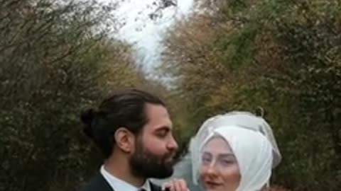 Man And Woman Get Married In Middle of Country Road