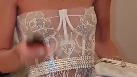 : Singer Lily Allen showed off her thin frame in a revealing dress