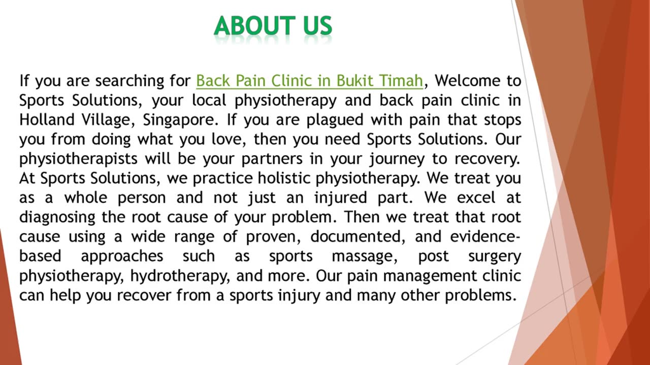 If you are searching for Back Pain Clinic in Bukit Timah