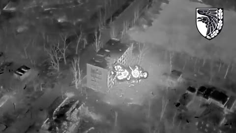 FLIR Cam of Russians Running from Shells