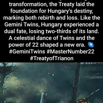Celestial Insight Treaty of Trianon, signed on June 4, 1920 (6+4+1+9+2+0=22), aligns Gemini Twins.