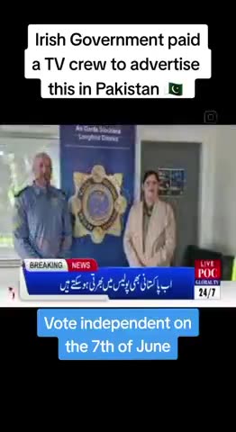 IRISH GOVERNMENT ADVERTISES FOR POLICE CADETS IN PAKISTAN