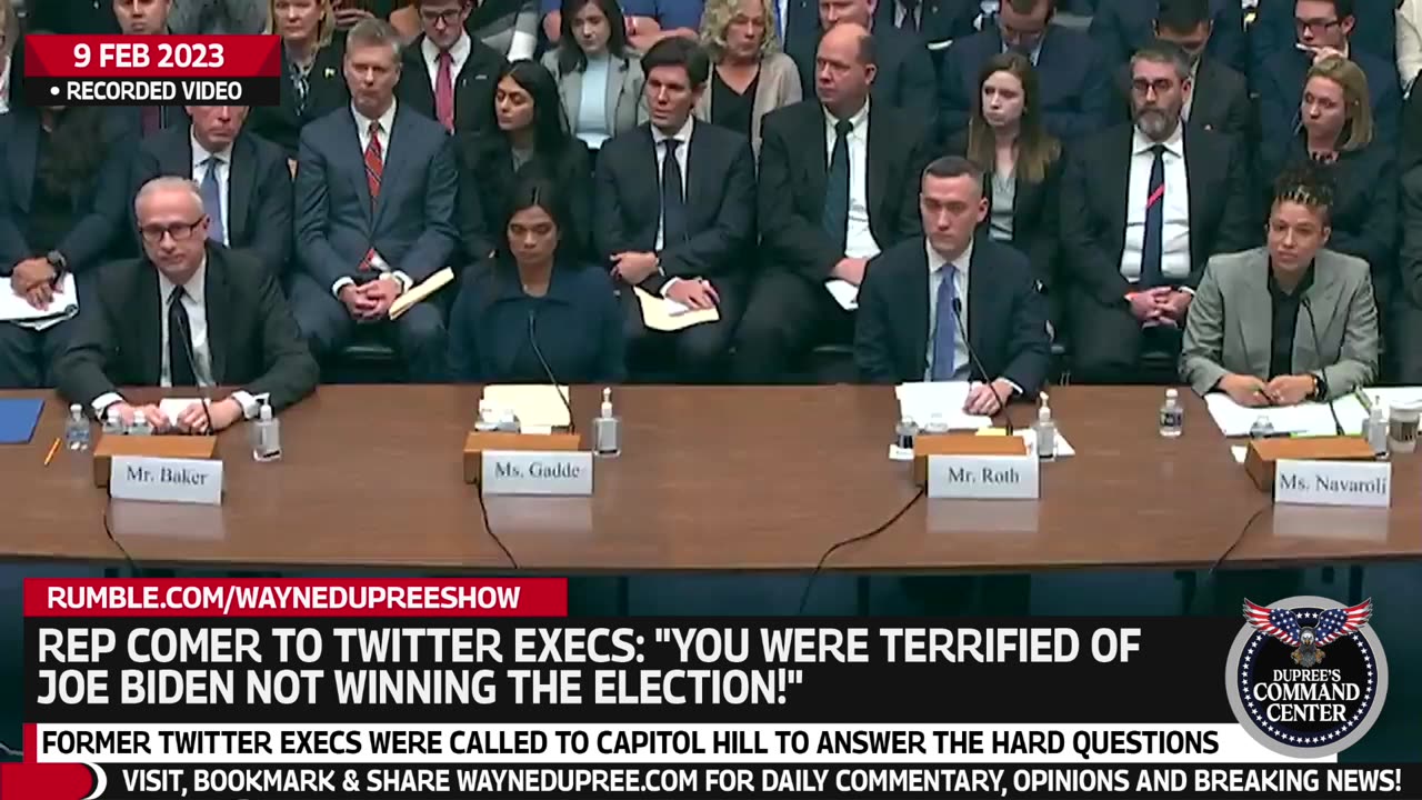 Comer grills Twitter execs: "You were terrified of Biden not winning election!"