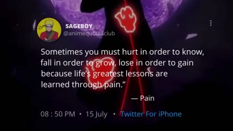 Naruto Pain | Akatsuki. #akatsuki #animequotes