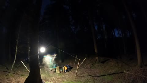 Setting up the camera for a night vlog in a woodland. Nightlapse19th Jan 2023