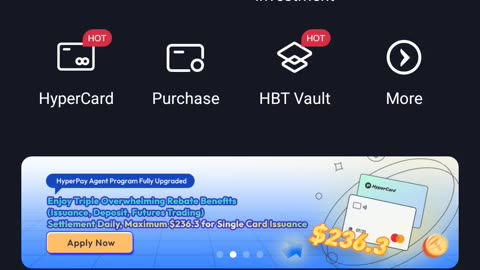 Hyperpay app load your crypto to Hyper card