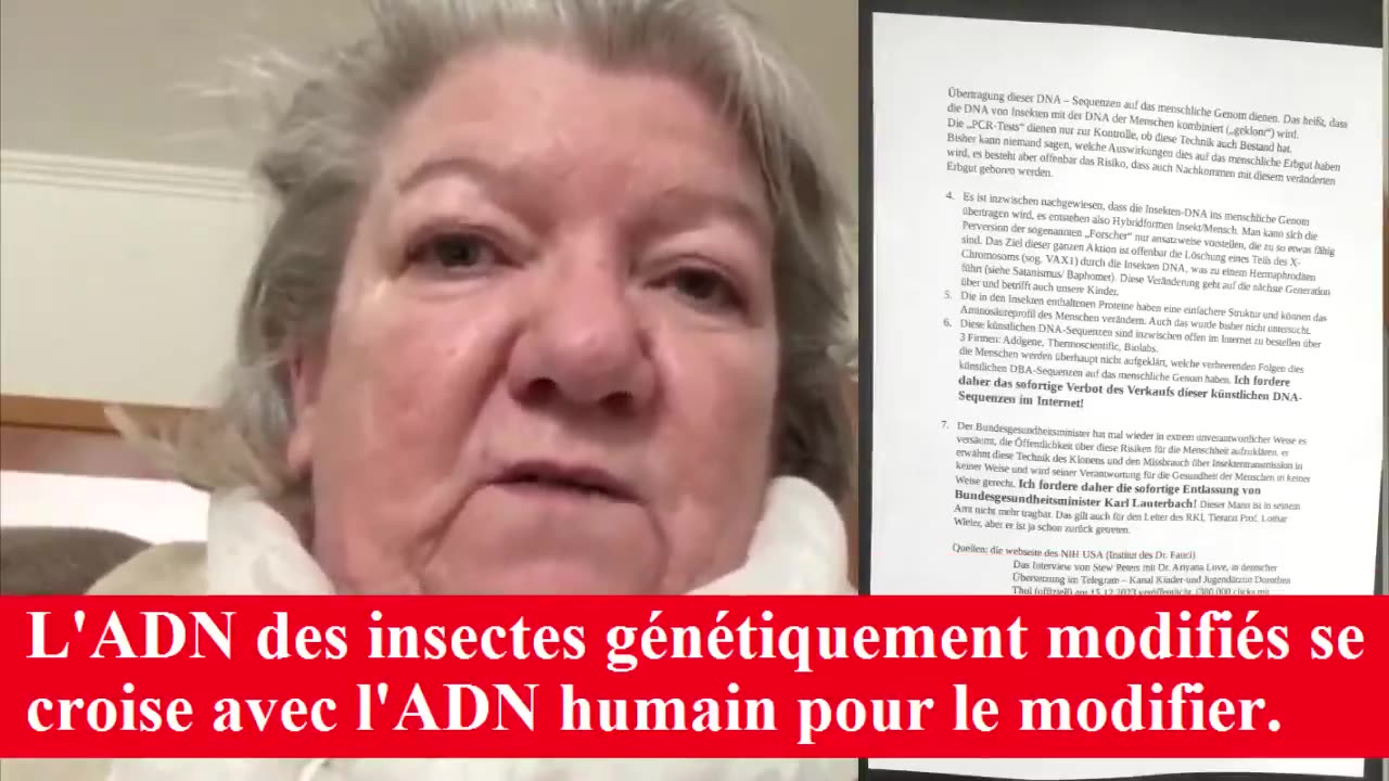 L'ADN des insectes génétiquement modifiés se croise avec l'ADN humain pour le modifier.