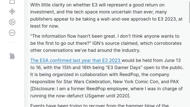 E3 is dead