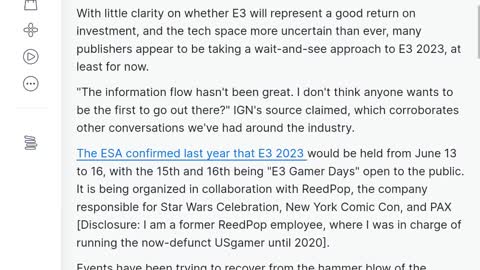E3 is dead