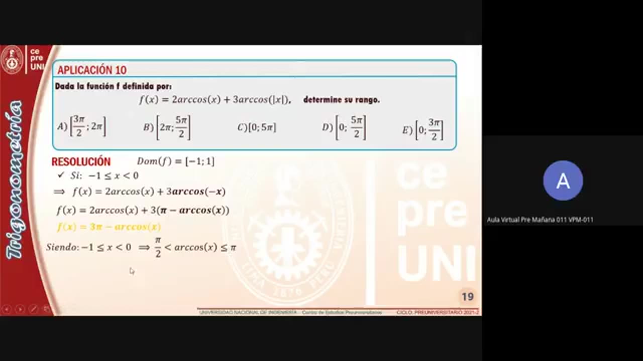 CEPRE UNI 2021 - 2 | SEMANA 12 | TRIGONOMETRÍA S02