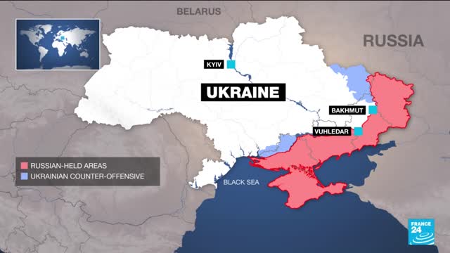 Russian attacks around the Ukrainian town of Vuhledar