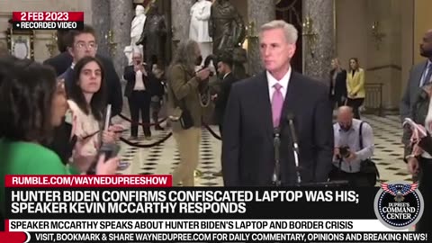 Speaker McCarthy Responds To Media About Hunter Biden, Border Crisis