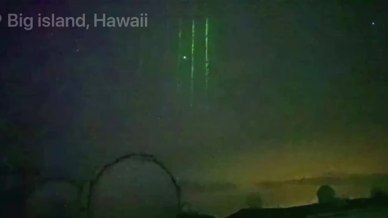 Chinese Satellite Shines Green Lasers over Hawaii Islands