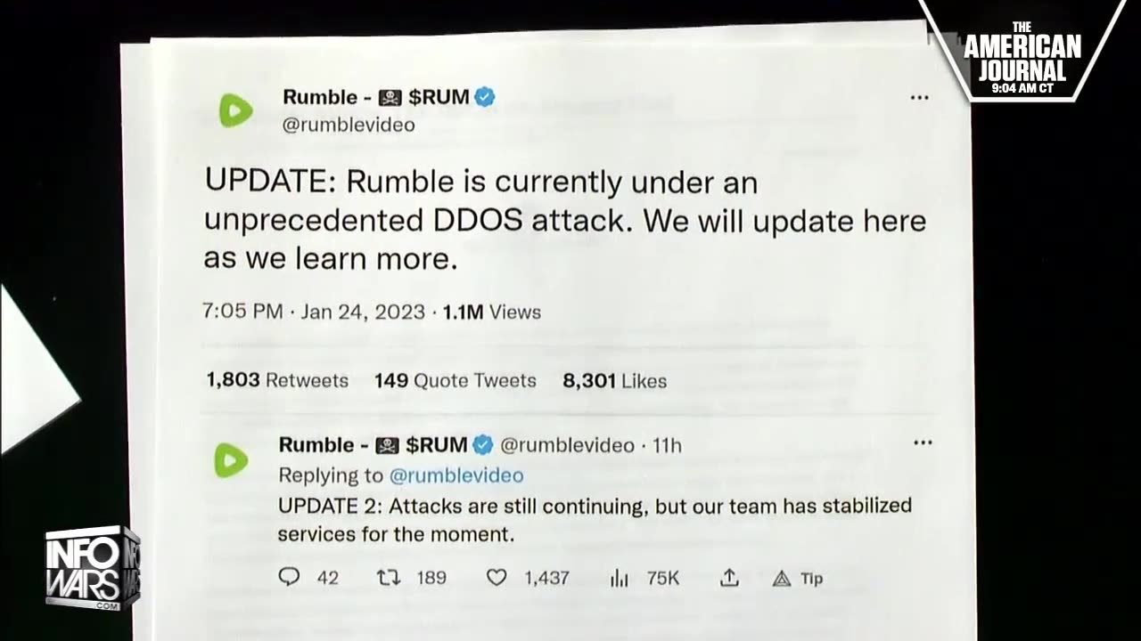 BREAKING Gab & Rumble Suffer MASSIVE DDoS Attacks In Synchronized Takedown.