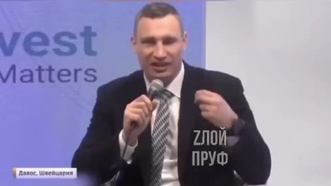 Vitali Klitschko being taught how to say Demilitarisation and Denazification