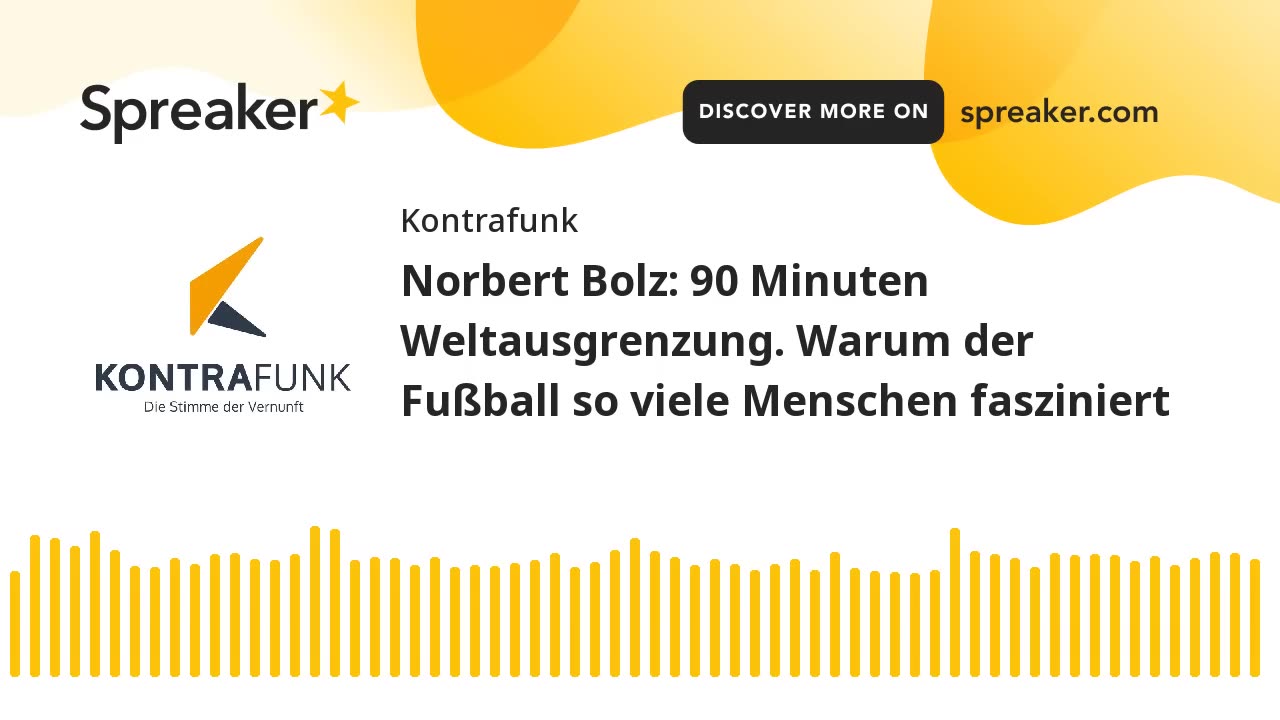 Audimax - Folge 16: Norbert Bolz: "Warum der Fußball so viele Menschen fasziniert"