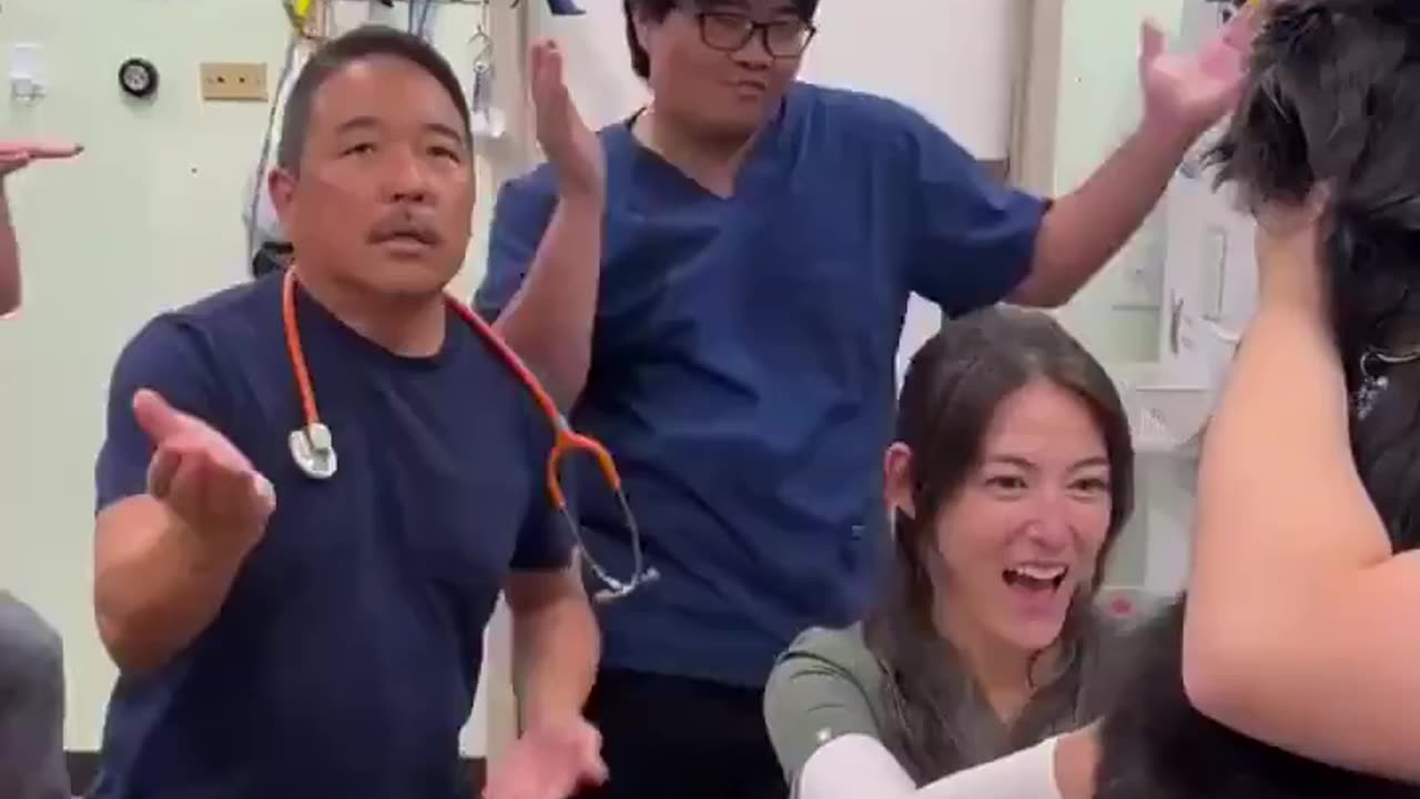 Distracting Dog Getting Shots