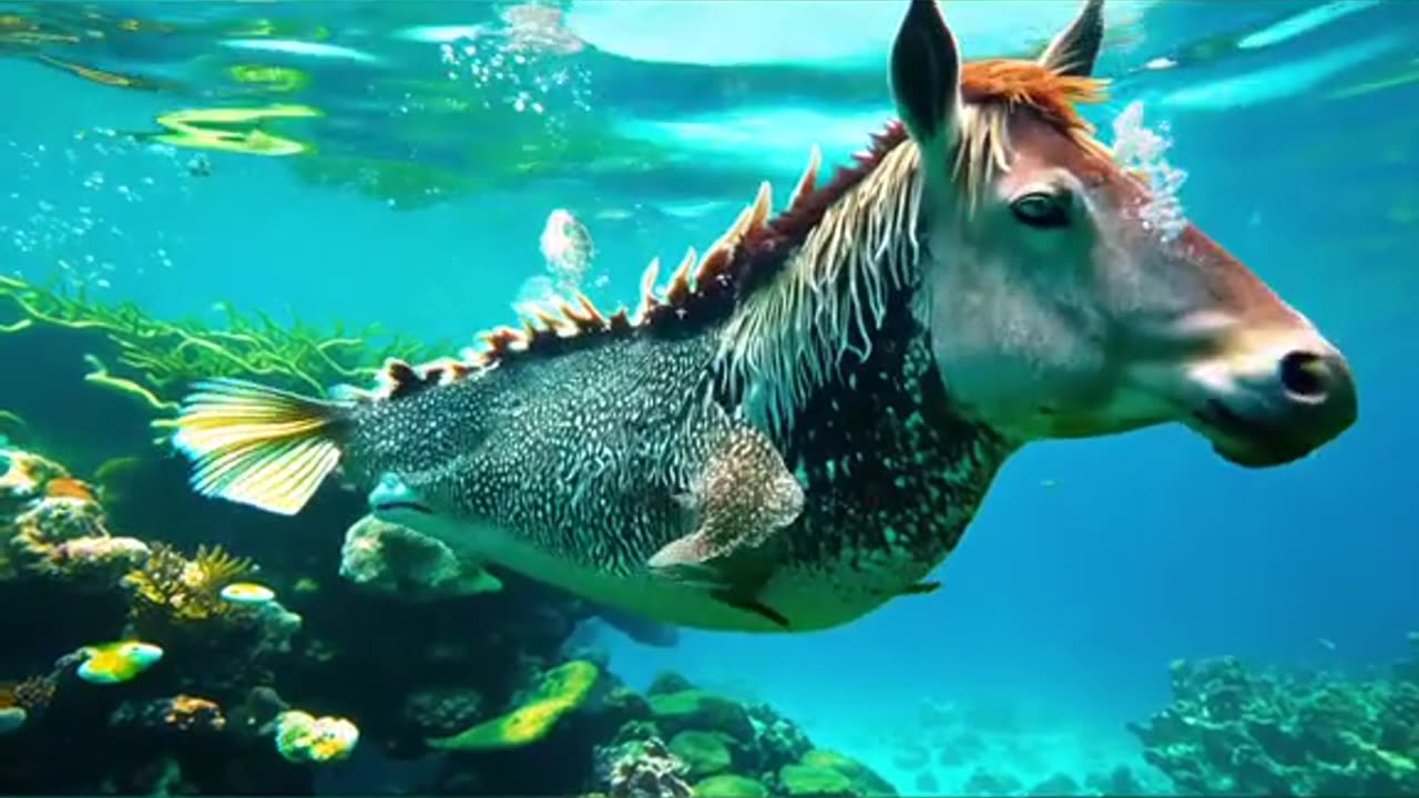 Fish with a donkey head