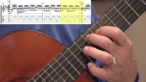 Technique Left-Hand, Part I. Video 36 Tremolo, transition m31-32, Option A