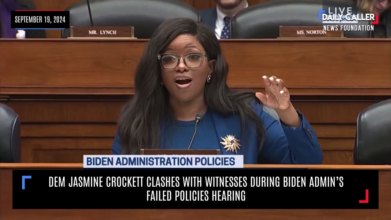 Dem Jasmine Crockett Clashes with Witnesses During Biden Admin’s Failed Policies Hearing