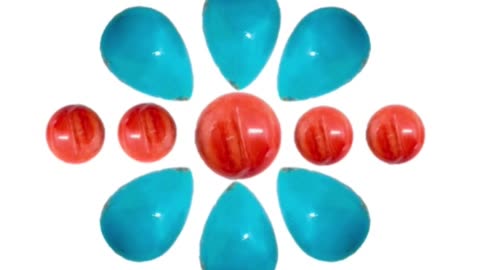 Natural turquoise pear cabsize 7*10mm and pink opal spiny oyster round cabochon size