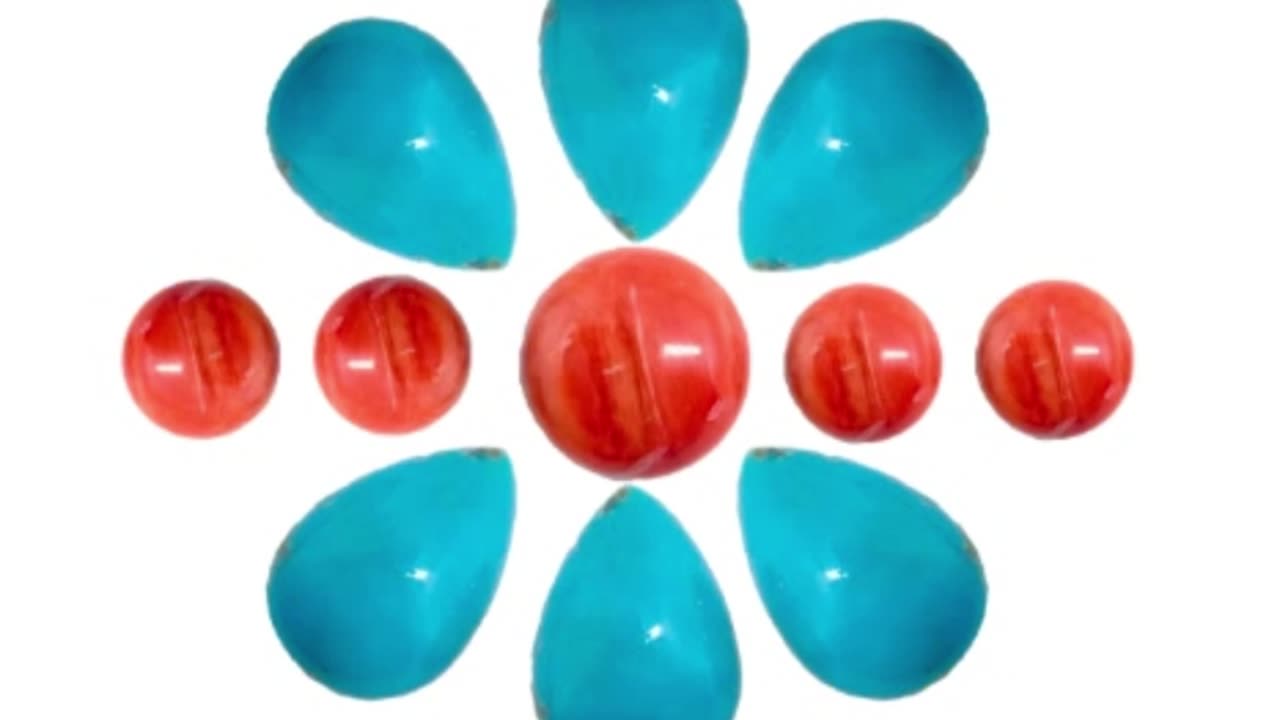Natural turquoise pear cabsize 7*10mm and pink opal spiny oyster round cabochon size