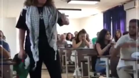 Tunisian Student Stands Up Against Professor's Pro-Israel Remarks Amid Gaza Crisis