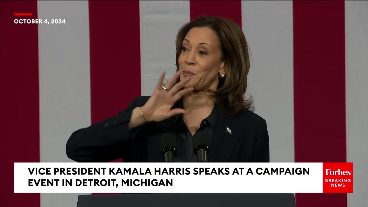 JUST IN- Kamala Harris Eviscerates Trumps Labor Policy Record During Detroit, MI Campaign Event