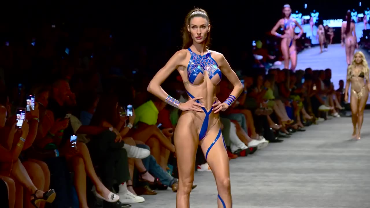 4K Slow Motion BLACK TAPE PROJECT In Slow Motion Miami swim week 2024