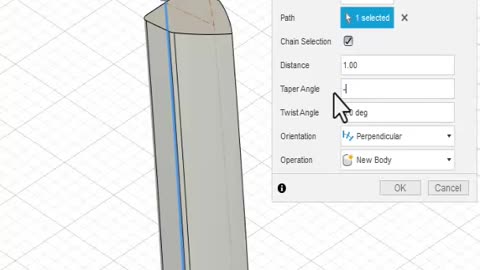 Fusion 360: Make Curved sword blade