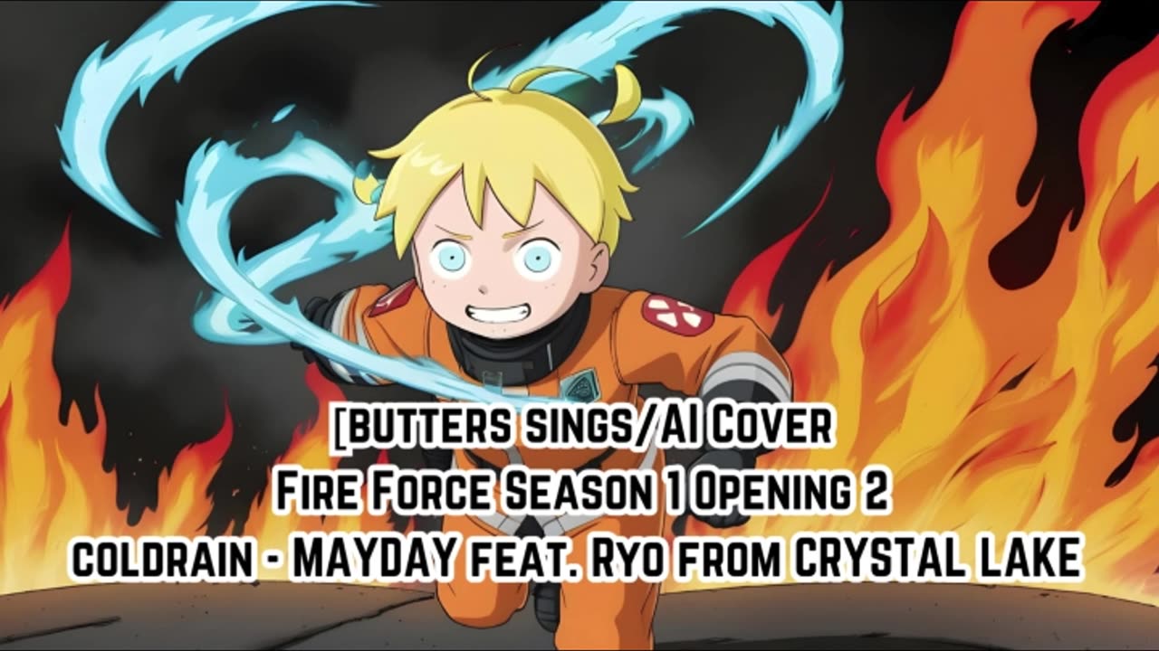 [Butters sings/AI Cover] Fire Force Season 1 Opening 2 coldrain - MAYDAY ft. Ryo from CRYSTAL LAKE